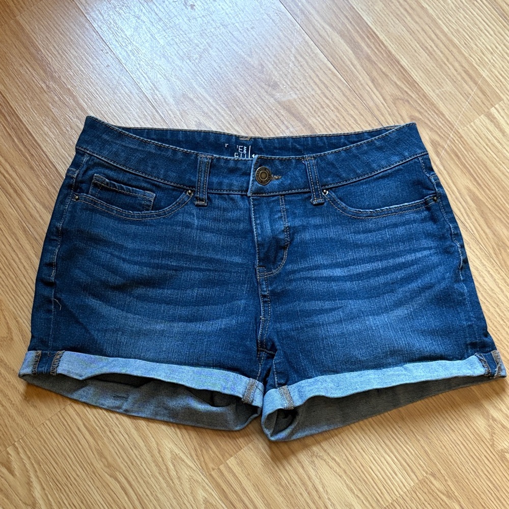 Time and Tru Dark Blue Jean Shorts